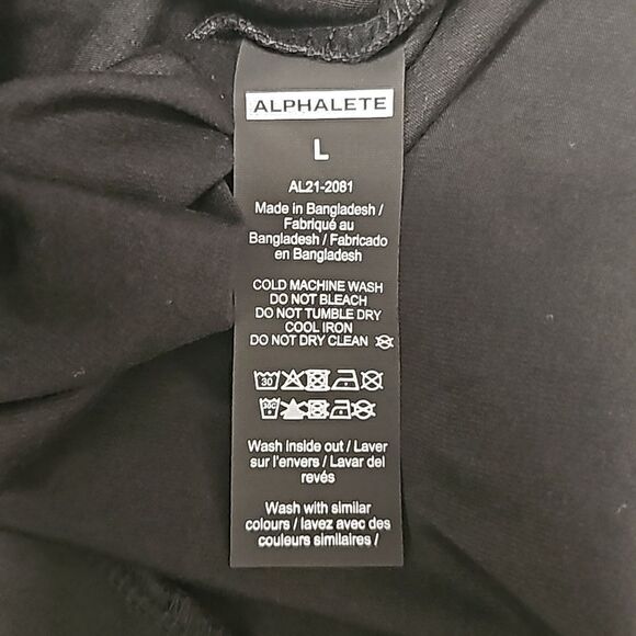 ALPHALETE Black Long Sleeve T-Shirt - Size Large - Picture 6 of 6